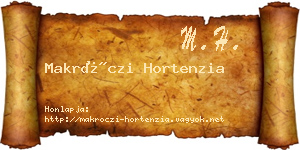 Makróczi Hortenzia névjegykártya